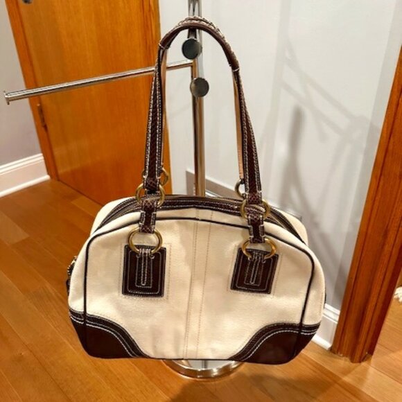 Coach Legacy Boho Leather & Canvas Tote - Picture 1 of 9